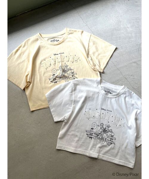 CALNAMUR（カルナムール）の「【TOY STORY】パッチワークロゴＴシャツ（Tシャツ/カットソー・レディース・ホワイト/イエロー・FREE）」の4枚目の写真