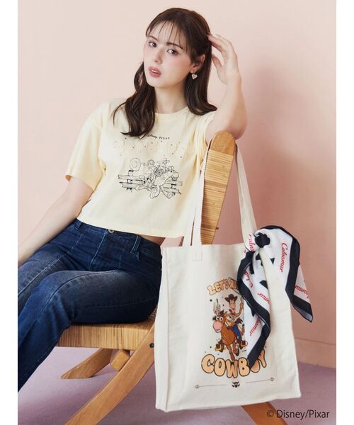 CALNAMUR（カルナムール）の「【TOY STORY】パッチワークロゴＴシャツ（Tシャツ/カットソー・レディース・ホワイト/イエロー・FREE）」の17枚目の写真