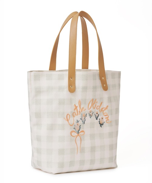 Cath Kidston(キャスキッドソン)の「エンブロイダリーギンガムトートバッグ Painted Gingham(トートバッグ・レディース・ミント/サックスブルー・FREE)」の10枚目の写真