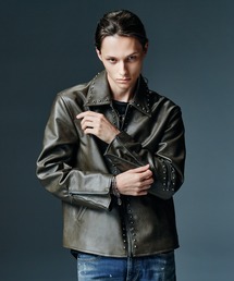 glamb（グラム）の「Synth Leather Studs Jacket / シンセレザースタッズジャケット（その他アウター）」