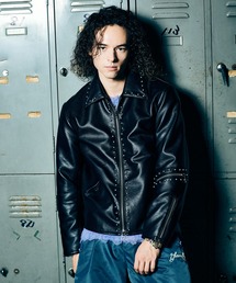 glamb（グラム）の「Synth Leather Studs Jacket   シンセレザースタッズジャケット（その他アウター）」
