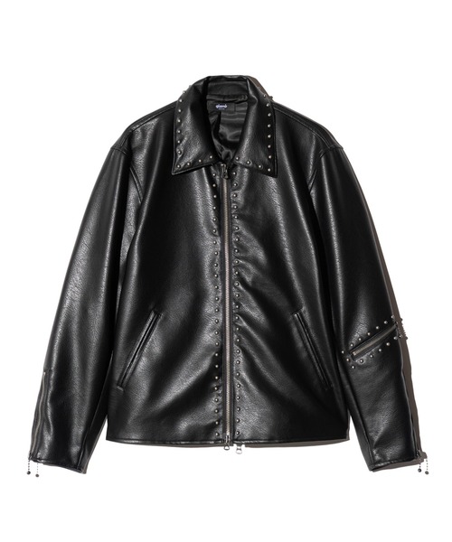 glamb(グラム)の「Synth Leather Studs Jacket / シンセレザースタッズジャケット(その他アウター・メンズ・ワイン/カーキ/ブラック・S/M/L)」の18枚目の写真