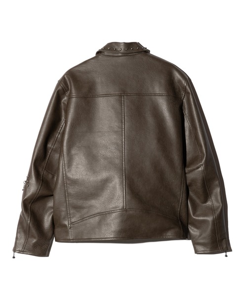 glamb(グラム)の「Synth Leather Studs Jacket / シンセレザースタッズジャケット(その他アウター・メンズ・ワイン/カーキ/ブラック・S/M/L)」の20枚目の写真