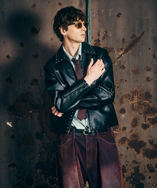 glamb(グラム)の「Synth Leather Studs Jacket / シンセレザースタッズジャケット(その他アウター・メンズ・ワイン/カーキ/ブラック・S/M/L)」の11枚目の写真