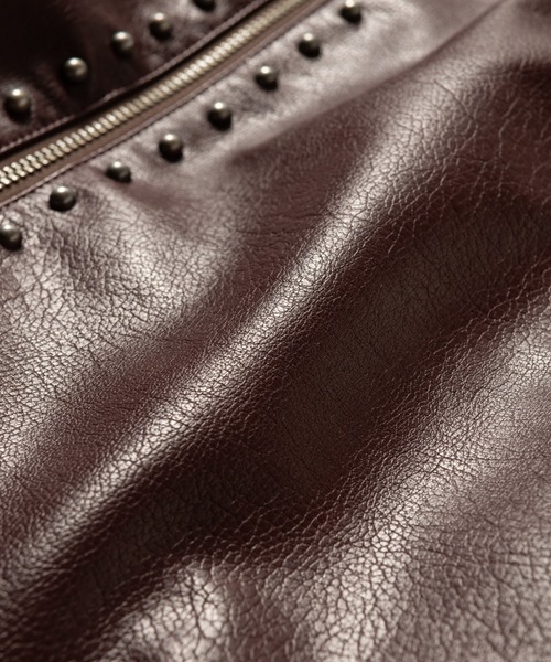 glamb(グラム)の「Synth Leather Studs Jacket / シンセレザースタッズジャケット(その他アウター・メンズ・ワイン/カーキ/ブラック・S/M/L)」の16枚目の写真