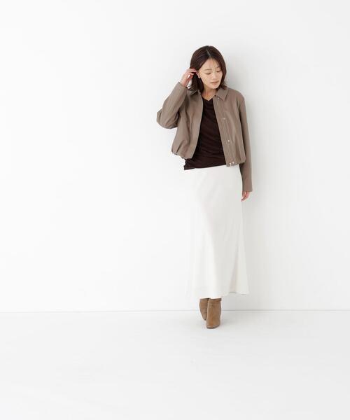 NATURAL BEAUTY BASIC(ナチュラルビューティーベーシック)の「フェイクレザーステンカラーブルゾン(ブルゾン・レディース・ブラウン/ブラック・SMALL/MEDIUM)」の16枚目の写真