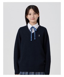 EASTBOY | セーター 綿×裏暖プレーティング 7G バニラ女神 女子 制服 学生服 中学 高校 スクール(ニット/セーター)