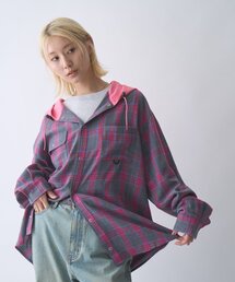 【WEB限定】ナイロンフードシャツパーカー