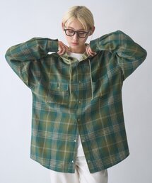 【WEB限定】ナイロンフードシャツパーカー