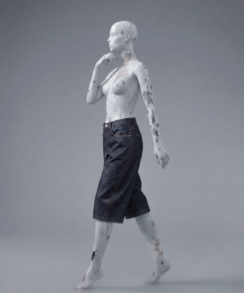 NVRFRGT(ネヴァーフォーゲット)の「NVRFRGT / ネヴァーフォーゲット WISM 別注 3D WIDELEG JORTS(その他パンツ・メンズ・ネイビー/ブラック・3/1/2)」の5枚目の写真