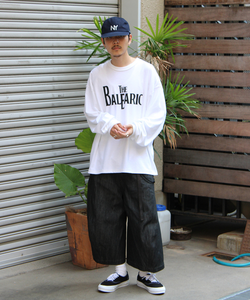 NVRFRGT(ネヴァーフォーゲット)の「NVRFRGT / ネヴァーフォーゲット WISM 別注 3D WIDELEG JORTS(その他パンツ・メンズ・ネイビー/ブラック・3/1/2)」の7枚目の写真
