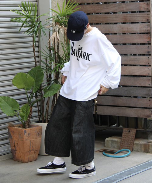 NVRFRGT(ネヴァーフォーゲット)の「NVRFRGT / ネヴァーフォーゲット WISM 別注 3D WIDELEG JORTS(その他パンツ・メンズ・ネイビー/ブラック・3/1/2)」の8枚目の写真