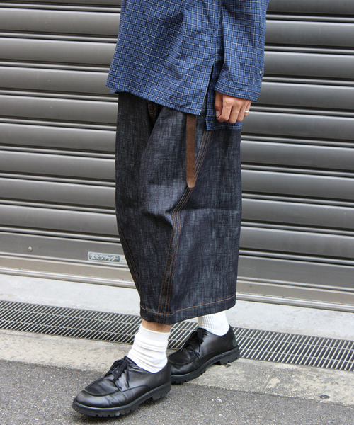NVRFRGT(ネヴァーフォーゲット)の「NVRFRGT / ネヴァーフォーゲット WISM 別注 3D WIDELEG JORTS(その他パンツ・メンズ・ネイビー/ブラック・3/1/2)」の16枚目の写真