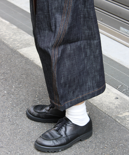 NVRFRGT(ネヴァーフォーゲット)の「NVRFRGT / ネヴァーフォーゲット WISM 別注 3D WIDELEG JORTS(その他パンツ・メンズ・ネイビー/ブラック・3/1/2)」の18枚目の写真