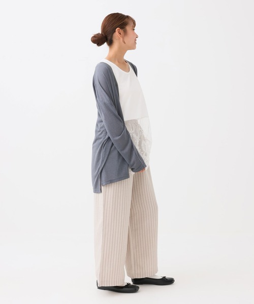 HEART MARKET(ハートマーケット)の「【イージーケア】スラブストライプワイドパンツ(その他パンツ・レディース・ブラウン/ベージュ/ブラック・LARGE/MEDIUM)」の5枚目の写真