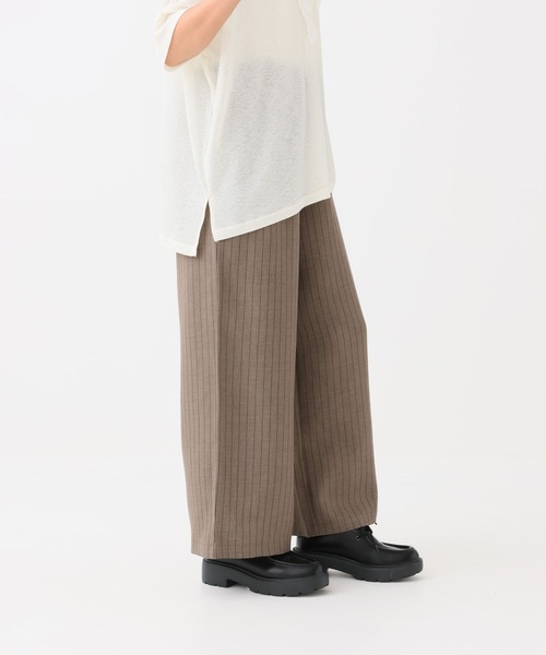 HEART MARKET(ハートマーケット)の「【イージーケア】スラブストライプワイドパンツ(その他パンツ・レディース・ブラウン/ベージュ/ブラック・LARGE/MEDIUM)」の15枚目の写真