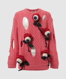 KIDILL（キディル）の「EYEBALL ROSE PULLOVER KNIT WITH DETACHABLE EYEBALL MOTIF（ニット/セーター）」