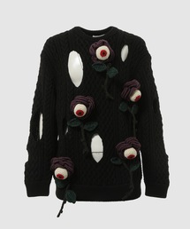 KIDILL（キディル）の「EYEBALL ROSE PULLOVER KNIT WITH DETACHABLE EYEBALL MOTIF（ニット/セーター）」