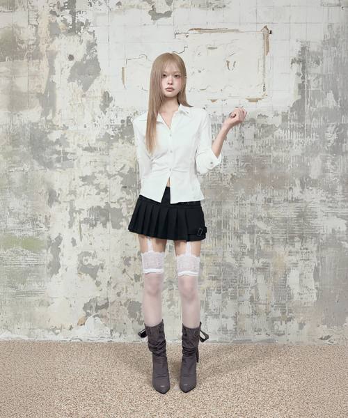 ETRE AU SOMMET(エトレオソメ)の「Jacquard Corset Line Pocket Shirt (White)(シャツ/ブラウス・レディース・ホワイト・FREE)」の5枚目の写真