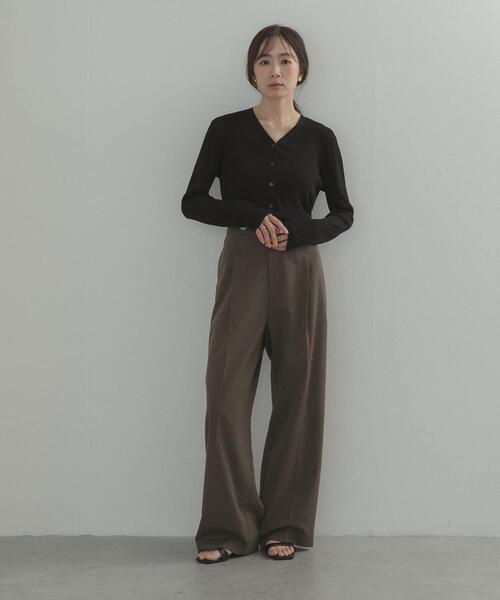 URBAN RESEARCH DOORS(アーバンリサーチドアーズ)の「ボタンポイントパンツ(その他パンツ・レディース・ブラック/カーキ・MEDIUM/SMALL)」の9枚目の写真