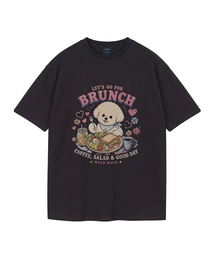 [ワイルドシュン] ビションブランチクラブピグメントオーバーサイズ半袖Tシャツ