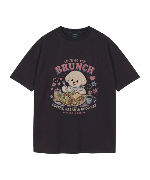 WILDROCK（ワイルドロック）の「[ワイルドシュン] ビションブランチクラブピグメントオーバーサイズ半袖Tシャツ（Tシャツ/カットソー・レディース・ピンク/ブルー/チャコール/ライトグレー/カーキ/ライトパープル/ブラック/ホワイト・X-SMALL/SMALL/MEDIUM/LARGE/FREE）」の16枚目の写真