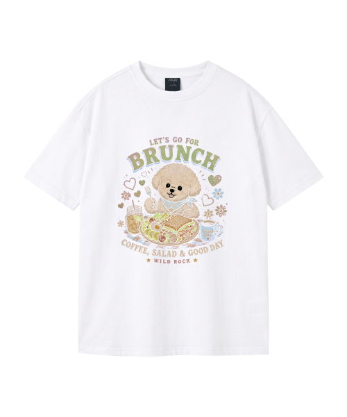 WILDROCK（ワイルドロック）の「[ワイルドシュン] ビションブランチクラブピグメントオーバーサイズ半袖Tシャツ（Tシャツ/カットソー・レディース・ピンク/ブルー/チャコール/ライトグレー/カーキ/ライトパープル/ブラック/ホワイト・X-SMALL/SMALL/MEDIUM/LARGE/FREE）」の15枚目の写真