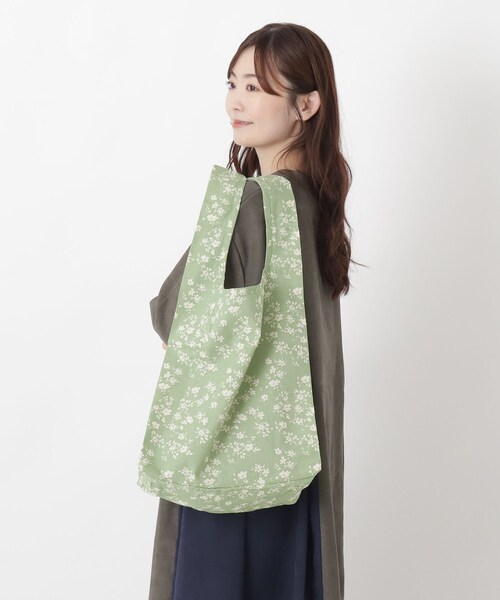one'sterrace（ワンズテラス）の「FH マルシェバッグ エレガントフラワー（エコバッグ/サブバッグ・レディース・グリーン系その他6・99）」の9枚目の写真