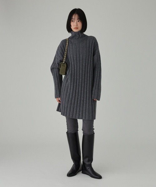 BABYLONE(バビロン)の「フトウネタートルワンピース(ワンピース・レディース・アイボリー/チャコール・フリー)」の9枚目の写真
