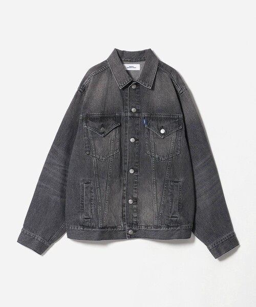 NICE WEATHER（ナイスウェザー）の「＜NICE WEATHER＞デニムジャケット（デニムジャケット・メンズ・ブラック/ネイビー・S/L/XS/M）」の2枚目の写真