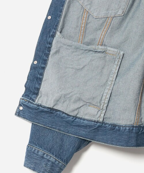 NICE WEATHER（ナイスウェザー）の「＜NICE WEATHER＞デニムジャケット（デニムジャケット・メンズ・ブラック/ネイビー・S/L/XS/M）」の3枚目の写真