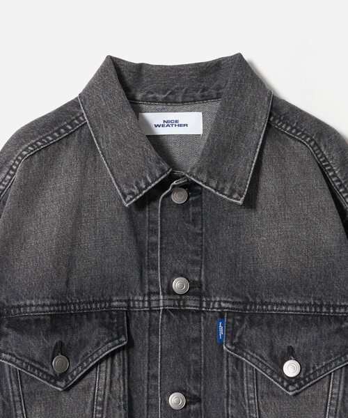 NICE WEATHER（ナイスウェザー）の「＜NICE WEATHER＞デニムジャケット（デニムジャケット・メンズ・ブラック/ネイビー・S/L/XS/M）」の5枚目の写真