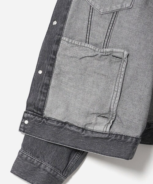 NICE WEATHER（ナイスウェザー）の「＜NICE WEATHER＞デニムジャケット（デニムジャケット・メンズ・ブラック/ネイビー・S/L/XS/M）」の6枚目の写真