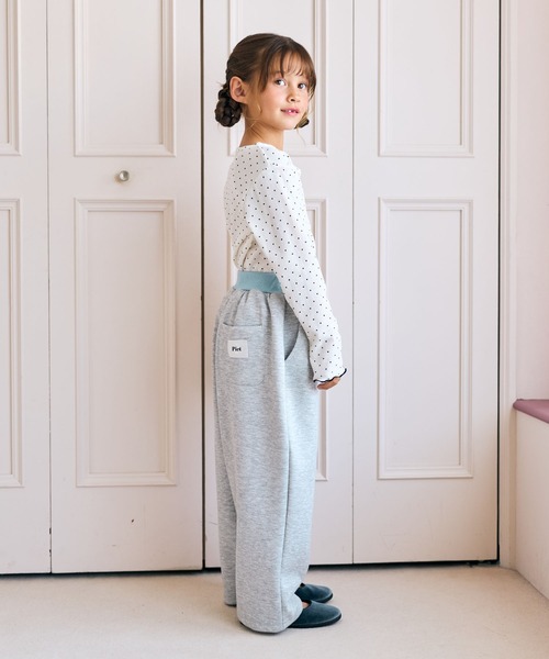 Piet(ピエット)の「ダブルウエスト ラメスウェットパンツ(スウェットパンツ・キッズ・グレー・110/120/130/100)」の14枚目の写真