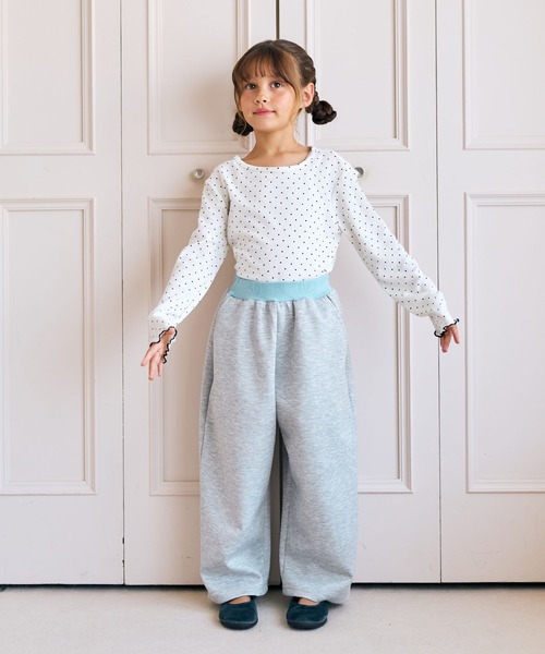 Piet(ピエット)の「ダブルウエスト ラメスウェットパンツ(スウェットパンツ・キッズ・グレー・110/120/130/100)」の4枚目の写真