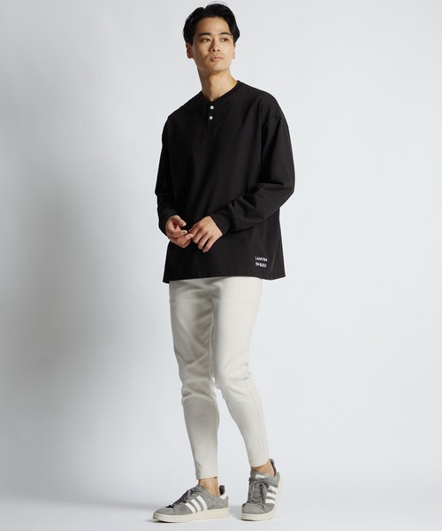 LANVIN en Bleu(ランバンオンブルー)の「超伸縮「ガムストレッチ」スキニー イージーチノパン(チノパンツ・メンズ・アイボリー/ブラック/ネイビー/グレイッシュベージュ/ブルーグレー・46/52/50/48)」の11枚目の写真
