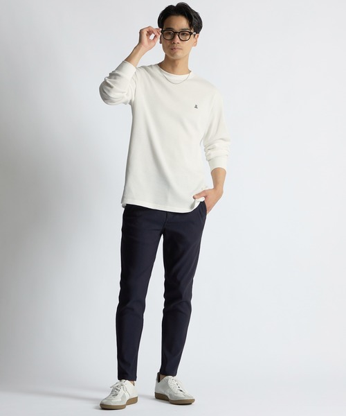 LANVIN en Bleu(ランバンオンブルー)の「超伸縮「ガムストレッチ」スキニー イージーチノパン(チノパンツ・メンズ・アイボリー/ブラック/ネイビー/グレイッシュベージュ/ブルーグレー・46/52/50/48)」の9枚目の写真