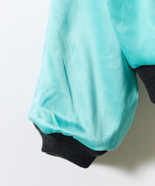 THRIFTY LOOK(スリフティールック)の「THRIFTY LOOK / スリフティールック FRANCE SOUVENIR BLOUSON フランス スーベニア ブルゾン スカジャン ボンバージャケット リバーシブル 別珍 ベロア サテン メンズ レディース 2026年 秋 秋服 冬 冬服(ブルゾン・メンズ・ブラック・MEDIUM/LARGE)」の12枚目の写真