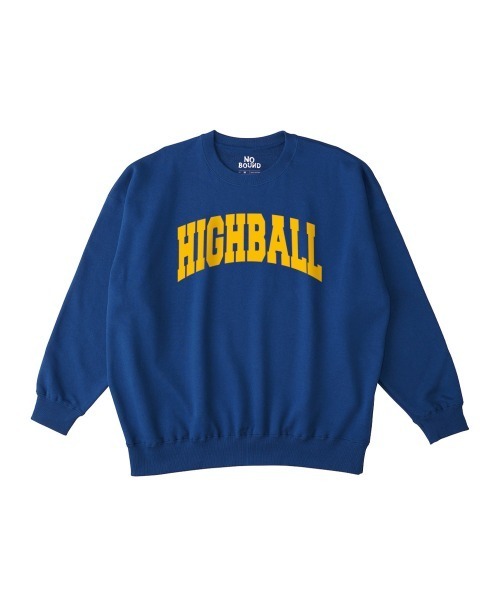 NOBOUND（ノーバウンド）の「NOBOUND（ノーバウンド） トレーナー メンズ スウェット ビッグシルエット HIGHBALL ハイボール リカー お酒 ロゴ プリント スウェットシャツ スエット プルオーバー トップス レディース ユニセックス（スウェット・メンズ・ホワイト/ブラック/ダークグリーン/ダークブルー・M/L/XL）」の4枚目の写真