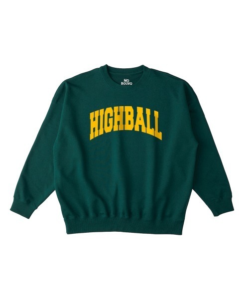 NOBOUND（ノーバウンド）の「NOBOUND（ノーバウンド） トレーナー メンズ スウェット ビッグシルエット HIGHBALL ハイボール リカー お酒 ロゴ プリント スウェットシャツ スエット プルオーバー トップス レディース ユニセックス（スウェット・メンズ・ホワイト/ブラック/ダークグリーン/ダークブルー・M/L/XL）」の3枚目の写真