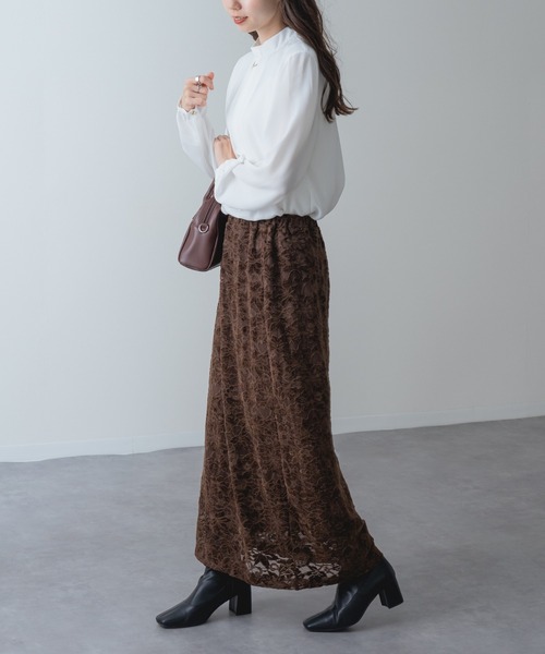 ANNA LUNA(アンナルナ)の「【ANNA LUNA】 オケージョン にも◎バー付き 裏起毛 ボウタイ カバーリング ブラウス(シャツ/ブラウス・レディース・ブラウン/ホワイト/ブラック・LARGE/MEDIUM)」の10枚目の写真