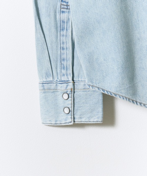 Levi's(リーバイス)の「LEVI'S/リーバイス BARSTOW ウエスタン デニムシャツ レギュラーフィット ラウンドヘム カジュアル アメカジ 2026年秋冬 秋服(シャツ/ブラウス・メンズ・ライトブルー/インディゴブルー・M/L/XL)」の4枚目の写真
