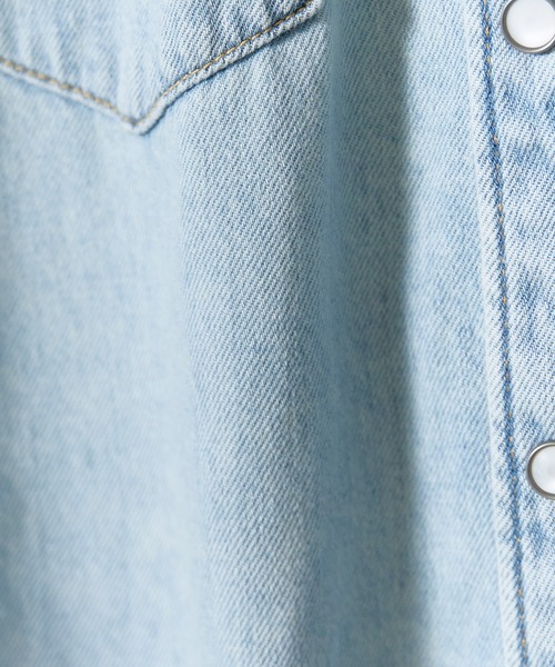 Levi's(リーバイス)の「LEVI'S/リーバイス BARSTOW ウエスタン デニムシャツ レギュラーフィット ラウンドヘム カジュアル アメカジ 2026年秋冬 秋服(シャツ/ブラウス・メンズ・ライトブルー/インディゴブルー・M/L/XL)」の3枚目の写真
