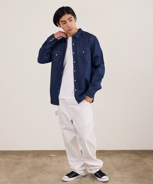 Levi's(リーバイス)の「LEVI'S/リーバイス BARSTOW ウエスタン デニムシャツ レギュラーフィット ラウンドヘム カジュアル アメカジ 2026年秋冬 秋服(シャツ/ブラウス・メンズ・ライトブルー/インディゴブルー・M/L/XL)」の13枚目の写真