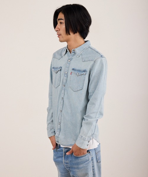Levi's(リーバイス)の「LEVI'S/リーバイス BARSTOW ウエスタン デニムシャツ レギュラーフィット ラウンドヘム カジュアル アメカジ 2026年秋冬 秋服(シャツ/ブラウス・メンズ・ライトブルー/インディゴブルー・M/L/XL)」の19枚目の写真