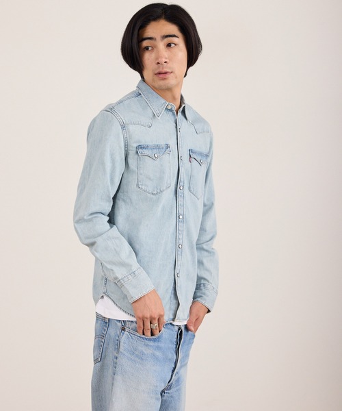 Levi's(リーバイス)の「LEVI'S/リーバイス BARSTOW ウエスタン デニムシャツ レギュラーフィット ラウンドヘム カジュアル アメカジ 2026年秋冬 秋服(シャツ/ブラウス・メンズ・ライトブルー/インディゴブルー・M/L/XL)」の18枚目の写真