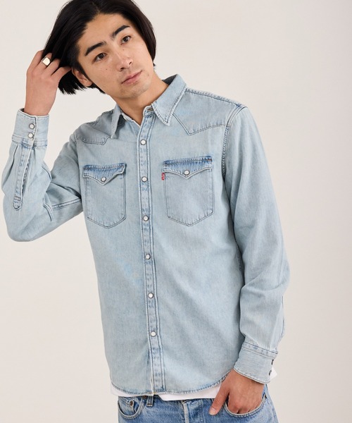 Levi's(リーバイス)の「LEVI'S/リーバイス BARSTOW ウエスタン デニムシャツ レギュラーフィット ラウンドヘム カジュアル アメカジ 2026年秋冬 秋服(シャツ/ブラウス・メンズ・ライトブルー/インディゴブルー・M/L/XL)」の16枚目の写真