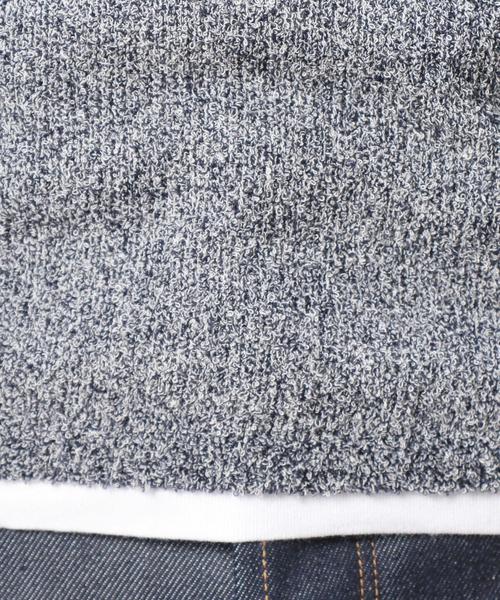 BEAUTY&YOUTH UNITED ARROWS（ビューティーアンドユースユナイテッドアローズ）の「BY ミックス ブークレ レイヤードニット◆（ニット/セーター・メンズ・グレー/ネイビー・MEDIUM/LARGE/X-LARGE/SMALL）」の6枚目の写真