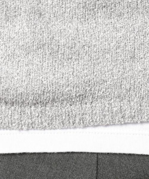 BEAUTY&YOUTH UNITED ARROWS（ビューティーアンドユースユナイテッドアローズ）の「BY ミックス ブークレ レイヤードニット◆（ニット/セーター・メンズ・グレー/ネイビー・MEDIUM/LARGE/X-LARGE/SMALL）」の8枚目の写真