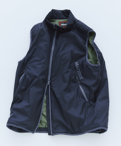 MARMOT(マーモット)の「Marmot / マーモット 別注 インサレーション ベスト(ダウンジャケット/コート・メンズ・モスグリーン/ベージュ/ブラック・LARGE/MEDIUM)」の1枚目の写真